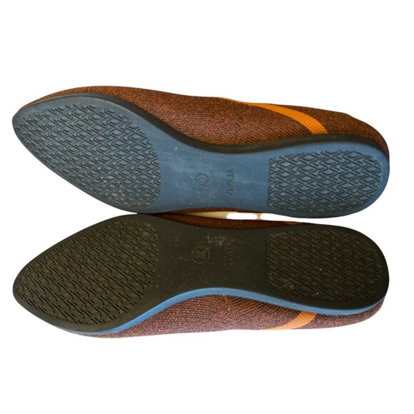 Vivaia Pointed Toe Flats V-Cut Brown Pumpkin Women's sz 39 / US 8-8.5 - Picture 11 of 15